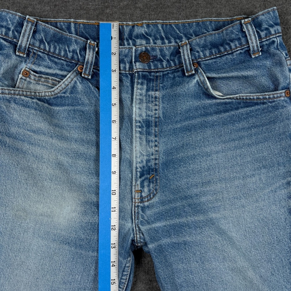 Vintage Levis 517 Jeans Mens 36x30 Orange Tab Made USA Blue Distressed Denim - Picture 10 of 14